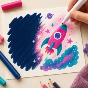 Color changing markers for kids artwork example